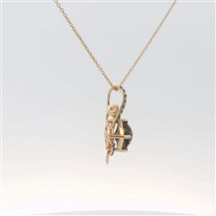 LeVian 14k Rose Gold Smoky Quartz Diamond Pendant Necklace - 18